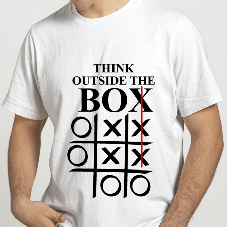 Tricouri cu Mesaje - Tricou Outside The Box-Deyu