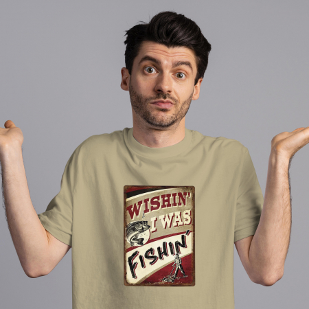 Tricouri Pescari - Tricou Pescari Wish I Was Fishing- Deyu