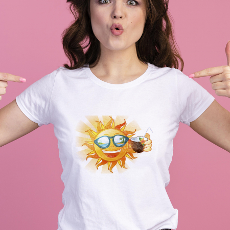 Tricouri Vesele - Tricou Soarele in vacanta-Deyu
