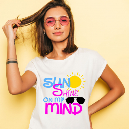 Tricouri cu Mesaje - Tricou Sunshine On My Mind-Deyu