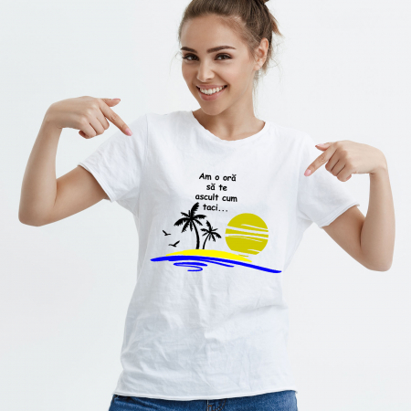 Tricouri cu Mesaje - Tricou Te Ascult Cum Taci-Deyu