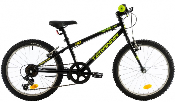 Bicicleta Copii Dhs Terrana 2021 Negru Verde 20 Inch [1]