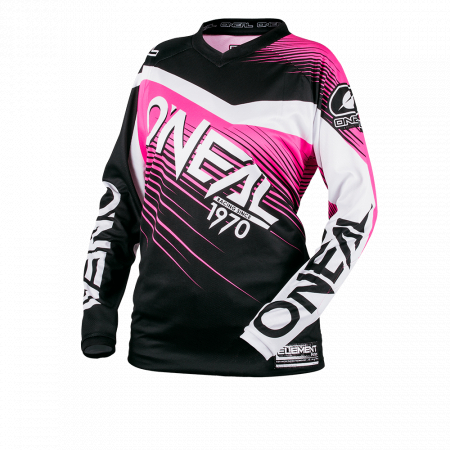 Bluza O'Neal Element Raceware Dama Marimea S, intarituri coate,negru/roz [0]