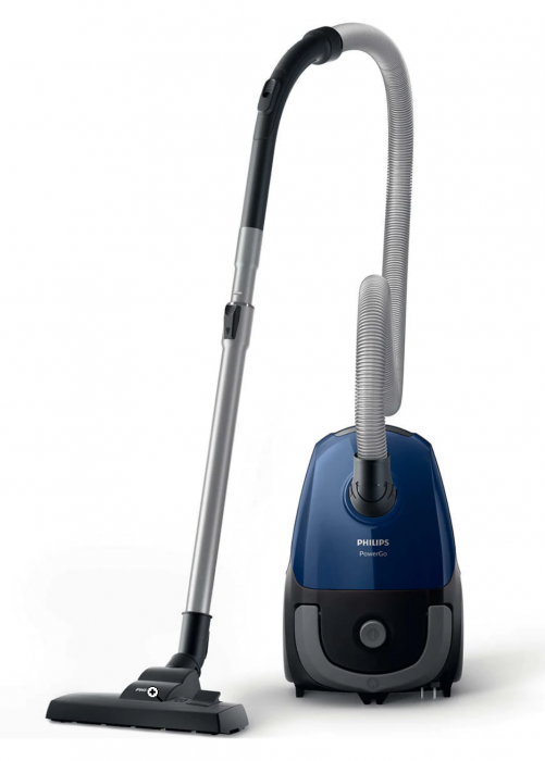 Aspirator cu sac Philips PowerGo FC8240/09, 750 W, 3 L, filtru antialergeni, Albastru [2]