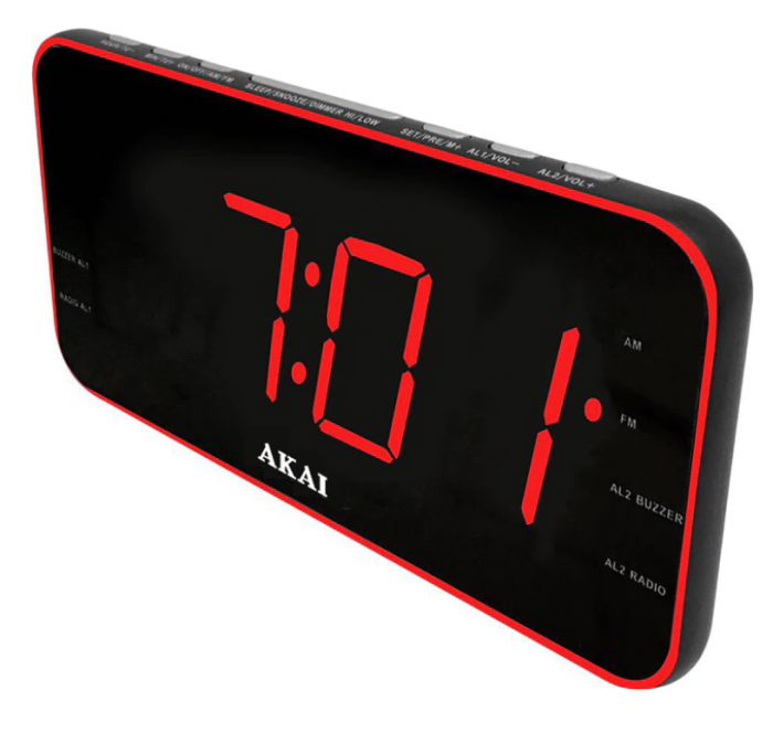 Radio cu ceas Akai, ACR-3899, Aux-In, USB, 1A Charger, Negru [1]