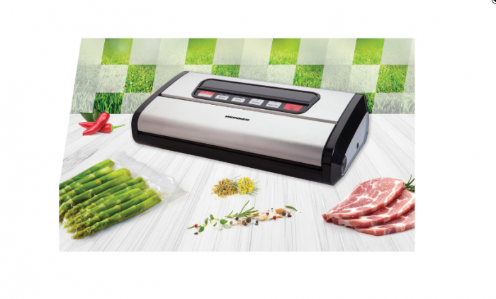 Aparat de vidat si sigilat Heinner HAV-165BKSS, vidare uscata/ umeda, pompa si sigilare dubla, sistem racire banda sigilare, furtun pentru caserole, cutter incorporat, compatibil cu pungi latime 32 cm [2]