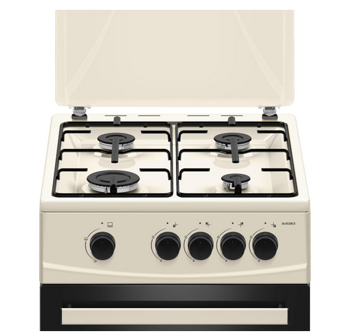 Aragaz Albatros AL452BCS, 4 Arzatoare gaz, Cuptor gaz, Siguranta plita si cuptor, Geam dublu la cuptor, Bej [3]