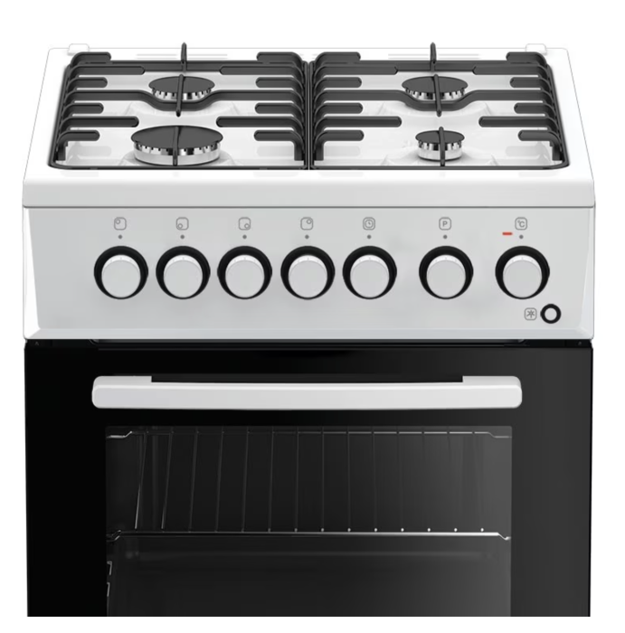 Aragaz Arctic ACM5611DTL, Mixt, 4 arzatoare gaz, Cuptor electric, Grill, Arzatoare cu eficienta ridicata, Timer, 50 cm, Alb [2]