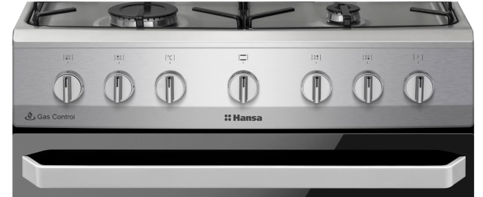 Aragaz mixt Hansa FCMX6810092, cuptor electric, 60 cm, 4 arzatoare, programator, 8 functii, grill, ventilator, aprindere electrica, siguranta, sertar depozitare, fara capac, 62 L, clasa A [5]