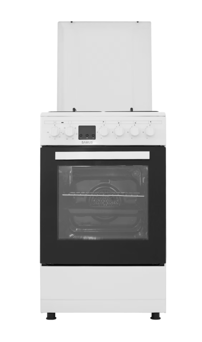 Aragaz Samus SM563AENS, 4 Arzatoare Gaz, Cuptor electric, 43 L, 7 Functii, Timer, Alb [7]
