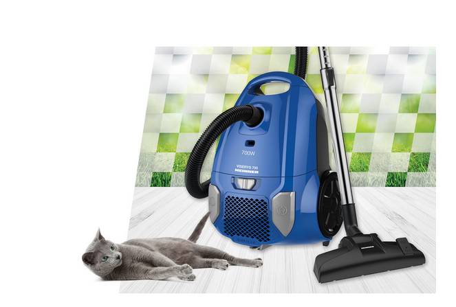 Aspirator cu sac Heinner HVC-MBL1400-V2, 700 W, sac textil, 3 L, putere variabila, HEPA 12, tub telescopic metalic, Albastru [5]