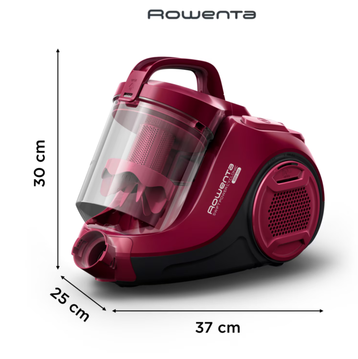 Aspirator fara sac Rowenta Swift Power Cyclonic RO2910EA, 750W, 3 niveluri de filtrare, acoperire 7.5m, motor Effitech, rosu [5]