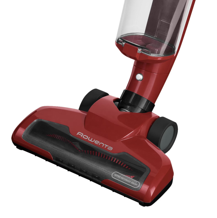 Aspirator vertical fara fir Rowenta Air Force Light RH6543WH, 30W, 14.4V, max 30 min, reincarcare 5 ore, duza dreptunghiulara, iluminare cu led, recipient 0.65L, filtru spuma, rosu [3]