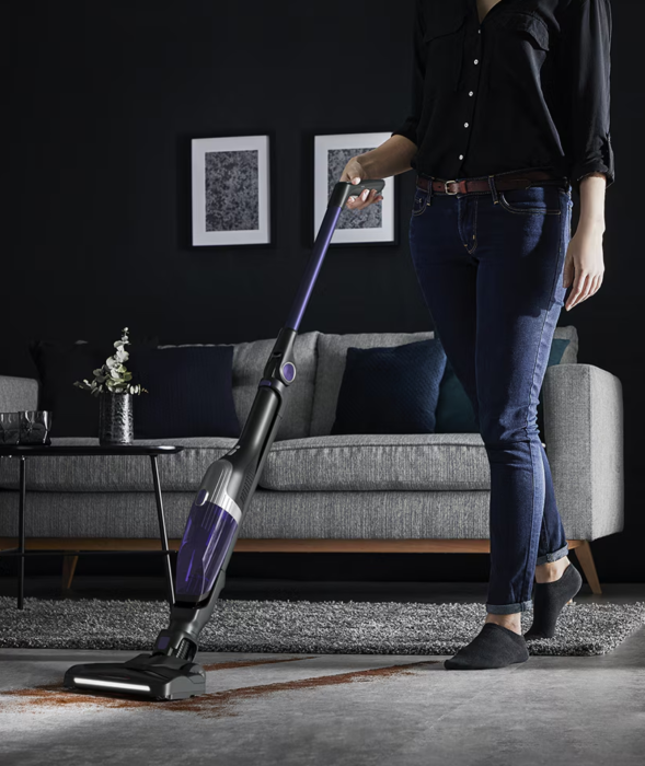 Aspirator vertical fara fir Rowenta X-Trem Compact 2 in 1 RH1238WO, 145W, 16.8V, autonomie 40 min, filtrare 99%, recipient praf 0.4 L, cap de aspirare cu iluminare LED, statie de incarcare cu suport p [8]