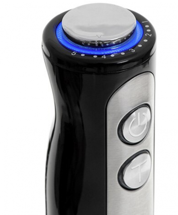 Blender de mana Adler AD4625B, 850W-1400W, 5 setari de viteza, functie turbo, lame din otel inoxidabil, Negru [5]