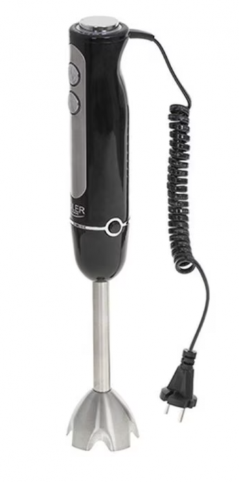 Blender de mana Adler AD4625B, 850W-1400W, 5 setari de viteza, functie turbo, lame din otel inoxidabil, Negru [2]