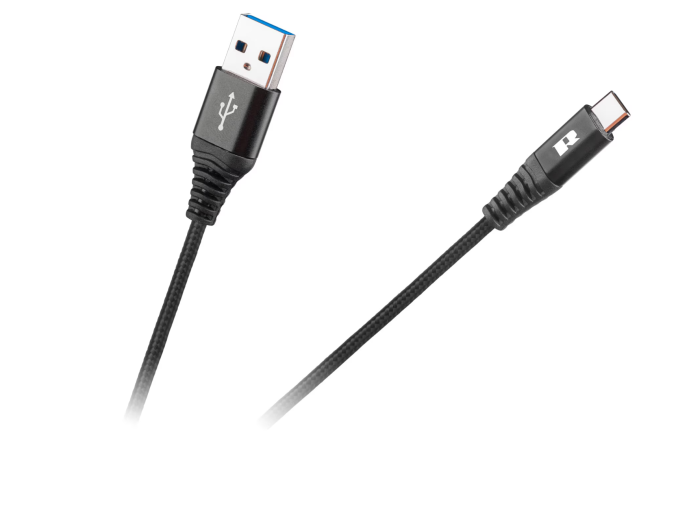 Cablu USB - USB tip C Rebel 100 cm, negru [1]