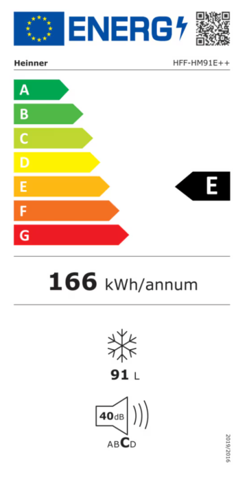 Congelator Heinner HFF-HM91E++, 91 l, 4 sertare, Clasa E, Control mecanic, H 85 cm, Alb [5]