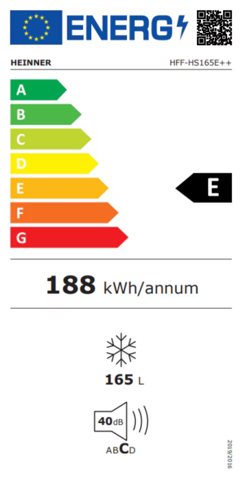 Congelator Heinner HFF-HS165E++, 165 l, Control mecanic cu termostat ajustabil, 5 compartimente - 4 sertare + 1 compartiment cu usa, H 143.4 cm, Clasa E, Alb [3]