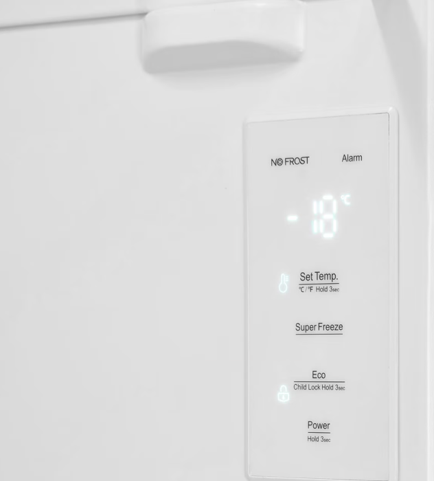 Congelator Heinner HFF-HS240NFE++, 240 l, No frost, 5 sertare + 2 compartimente cu rafturi sticla, Sistem Multi Air-Flow, Control electronic, Clasa E, H 172 cm, Alb [6]