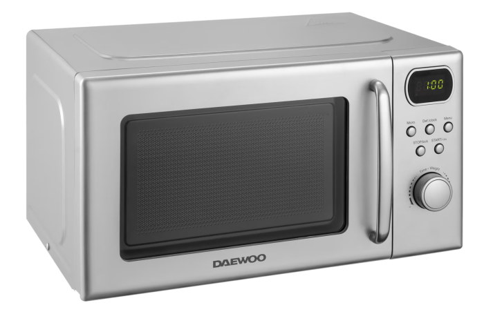 Cuptor cu microunde Daewoo, control digital, 20 litri, 700 W, Silver [2]