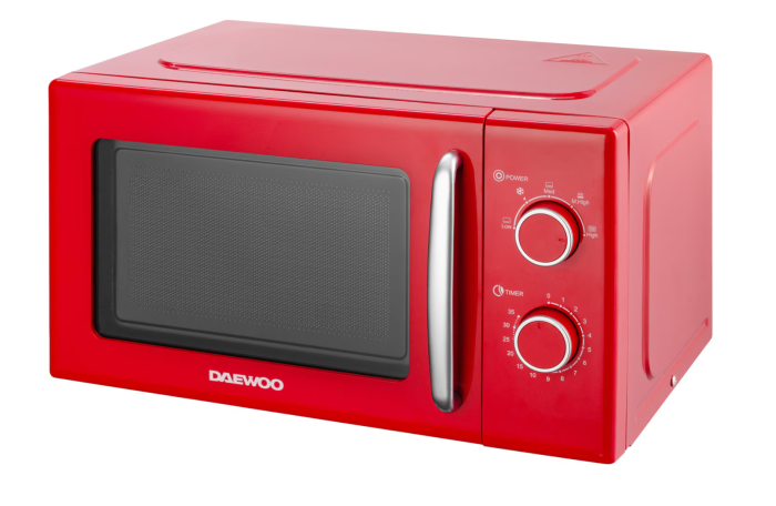 Cuptor cu microunde Daewoo KOR-6S20R, 20 l, 700 W, Mecanic, Rosu [2]