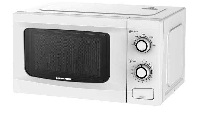Cuptor cu microunde Heinner HMW-M2035WH, 20 l, 700 W, Control mecanic, Timer, Alb [1]