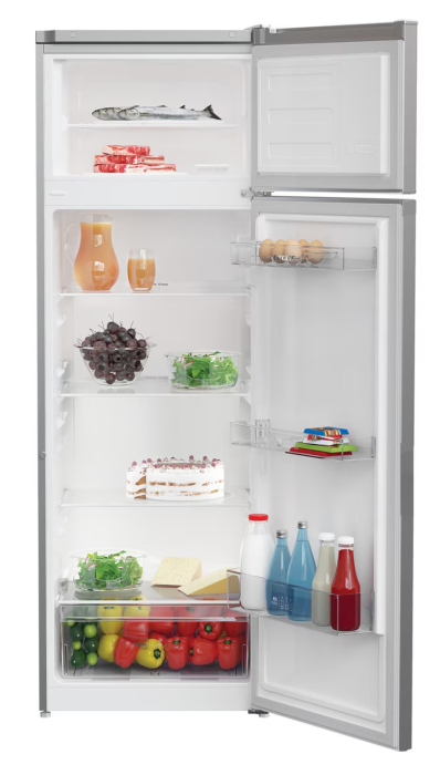 Frigider cu doua usi Arctic AD54280M40S, 250 l, Clasa E, Garden Fresh, Iluminare LED, H 160.6 cm, Argintiu [3]