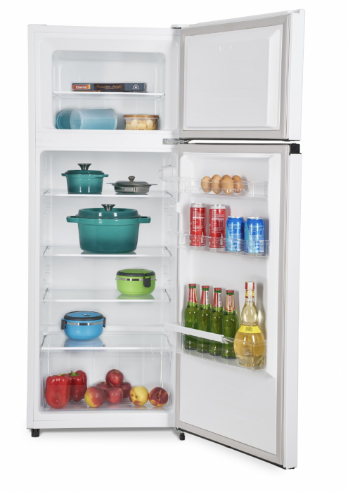 Frigider cu doua usi Heinner HF-205F+, 205 l, Clasa F, IIluminare LED, 3 rafturi de sticla, H 143.4 cm, Alb [4]