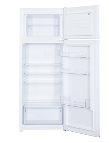 Frigider cu doua usi Heinner HF-H2206E++, 206 l, Clasa E, lumina LED, 3 rafturi de sticla, H 143 cm, Alb [2]