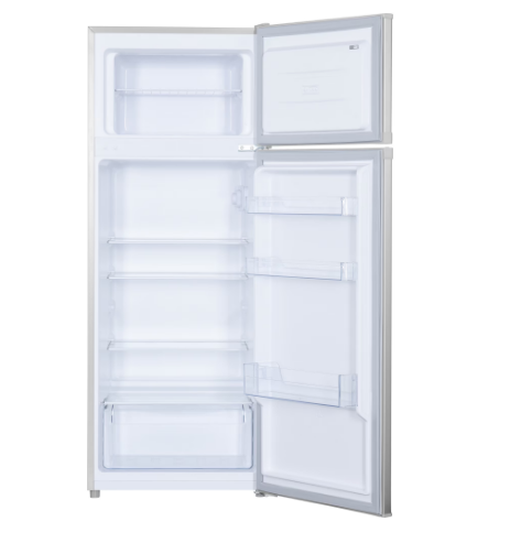 Frigider cu doua usi Heinner HF-H2206SE++, 206 l, Clasa E, lumina LED, 3 rafturi de sticla, H 143 cm, Argintiu [2]