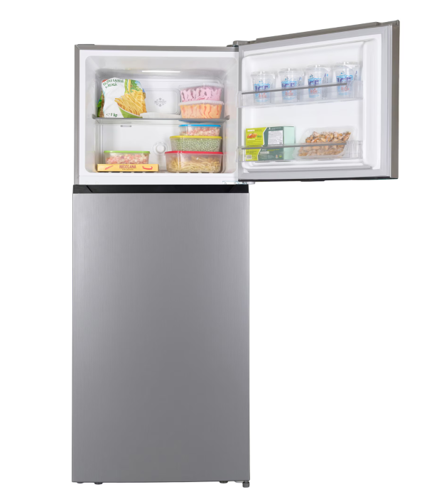 Frigider cu doua usi Heinner HF-HM415NFSE++, 415 l, Full No Frost, Clasa E, Compresor Dual Inverter, Display, Blocare Acces copii, H 178 cm, Argintiu [10]