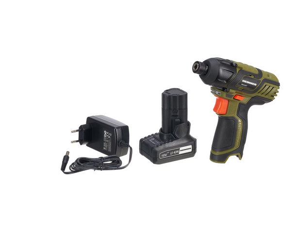 Masina de insurubat (bormasina) cu impact pe acumulator Heinner VMGA007, 18 V, 3400 RPM, 3000 IPM, 18+1 trepte torsiune, incarcator, acumulator [3]