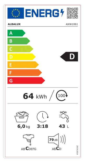 Masina de spalat rufe Albalux AXW1061, 6 kg, 1000 Rotatii, Clasa energetica D, 23 Programe, Program Spalare cu abur, Blocare acces copii, Alb [2]