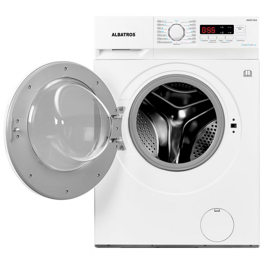 Masina de spalat rufe Albatros AWM1064,6 kg, Slim, 15 programe, 1000 rotatii, Clasa energetica E, Termostat reglabil, Program ECO 40-60°C, Blocare acces copii, Alb [2]