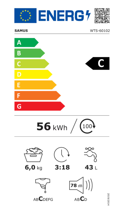 Masina de spalat rufe cu incarcare verticala Samus WTS-60102, 6 kg, 15 programe, 1000 rotatii, Clasa energetica C, Alb [6]
