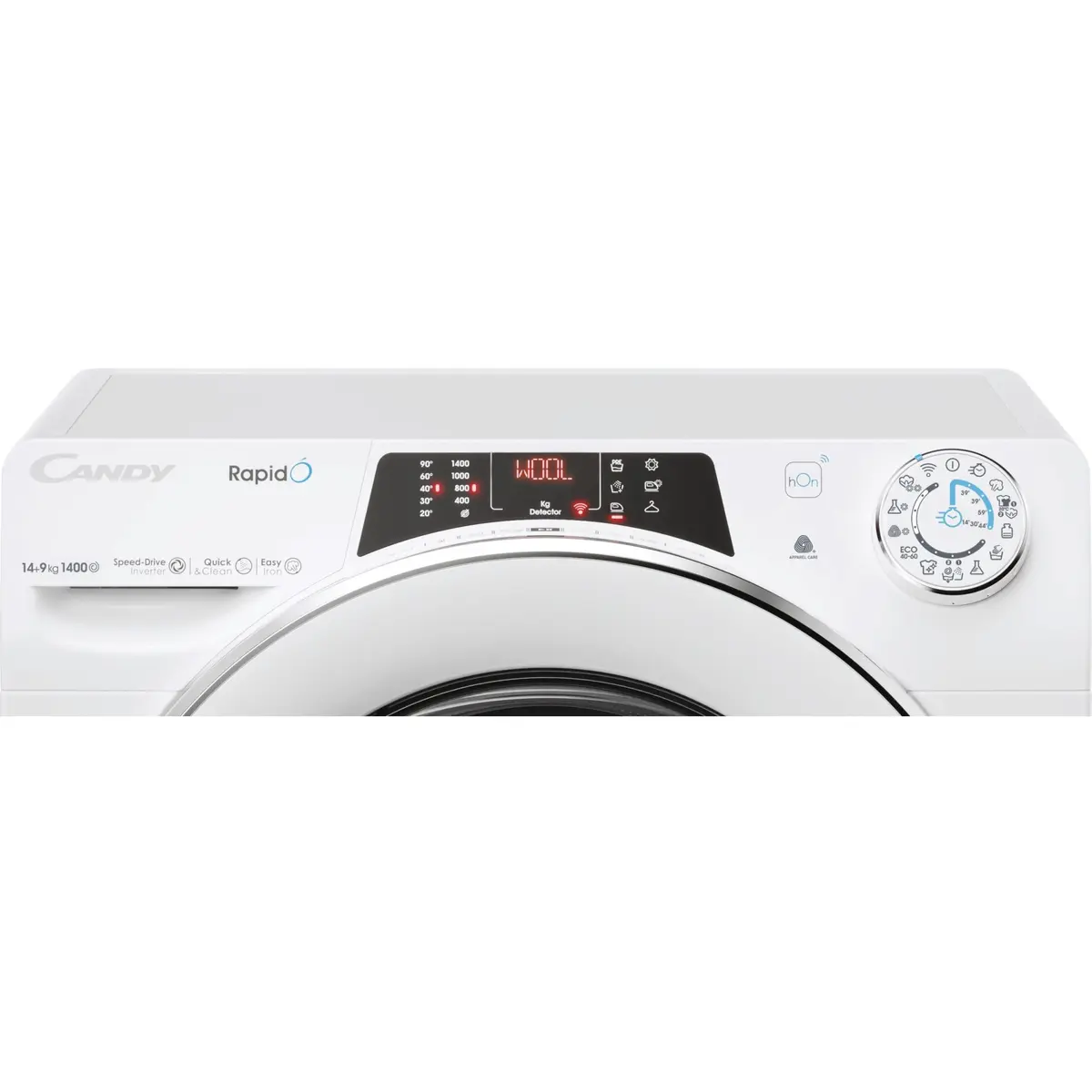 Masina de spalat rufe cu uscator Candy Rapido ROW41494DWMCT-S, 14/9 kg uscare, 1400 RPM, Wi Fi, Quick & Clean, Motor Inverter, Steam, Clasa A (Alb) [3]