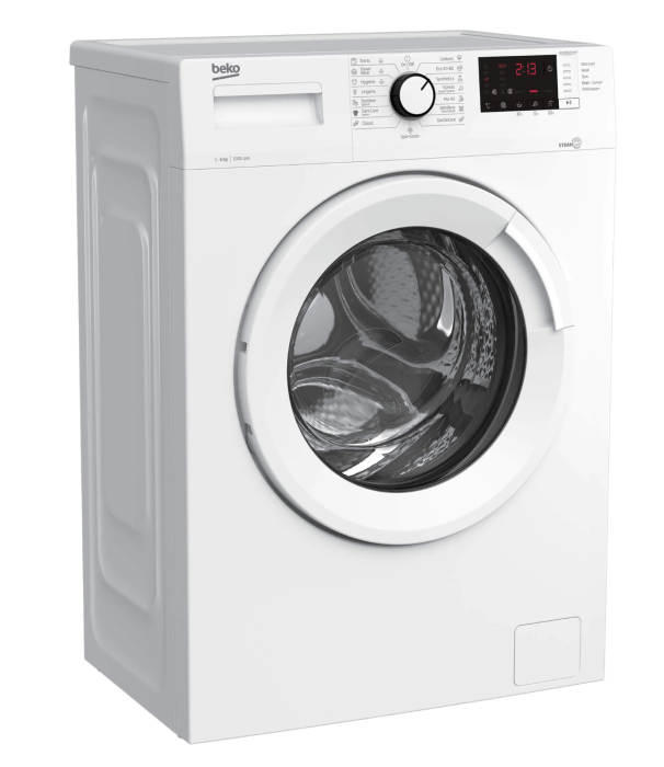 Masina de spalat rufe Slim Beko WUE6512XWST, 6 kg, 1000 RPM, Clasa E, Hygiene cu SteamCure, DrumClean SteamCure, Alb [2]