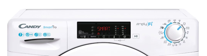 Masina de spalat rufe Slim Candy CSO4 1075TE/1-S, 7 kg, 1000 RPM, Clasa D, Active motion systems, WiFi , Steam, 45 cm, Alb [2]