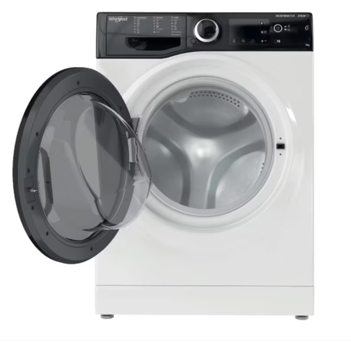Masina de spalat rufe Slim Whirlpool WRSB7259DEU, 7 kg, 1200 rpm, Clasa B, Motor Inverter, Display Big digital, Negru [3]