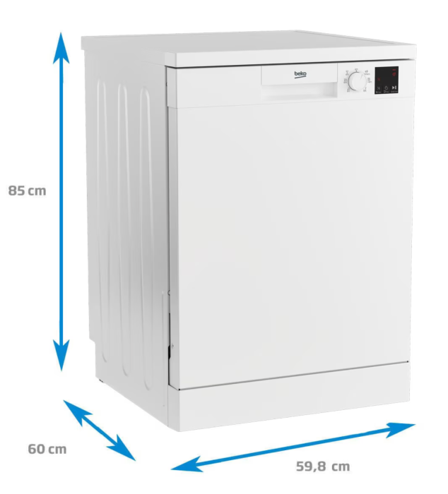 Masina de spalat vase Beko DVN06430W, 14 seturi, 6 programe, Clasa D, Automatic Door Opening, AutoGlassShield, 60 cm, Alb [4]