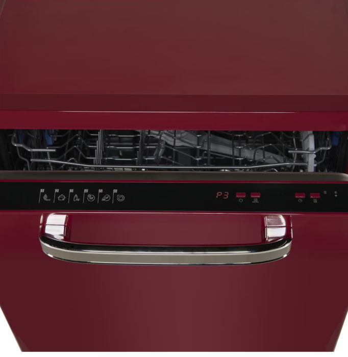 Masina de spalat vase Fram FDW-VRR606BDE++, 12 seturi, 6 programe, Clasa E, Display LED, Pornire intarziata, Aquastop, 60 cm, Visiniu [4]