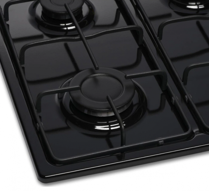 Plita incorporabila Heinner HBH-V4IEBK, Gaz, 4 arzatoare, Aprindere electrica integrata, Control lateral, 58 cm, Negru [4]