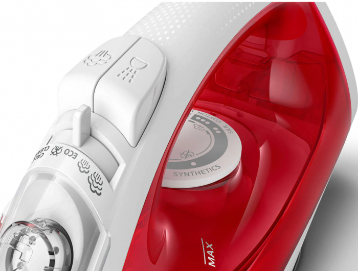 Fier de calcat Philips EasySpeed GC1742/40, 2000 W, rezervor 220ml, 25 g/min, jet de abur 90g, talpa antiaderenta, glisor anticalcar, Rosu [3]