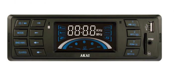 Radio MP3 auto AKAI STC-1606U, 4x7W, USB, Card Reader, iluminare albastru [1]