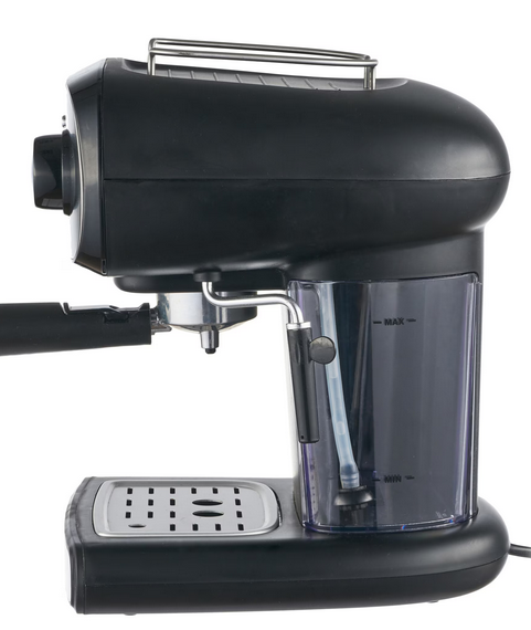 Espressor manual Heinner Black Boquette HEM-1100BKX, 850W, 15bar, rezervor detasabil 1.2L, filtru dublu din inox, Negru/Inox [2]