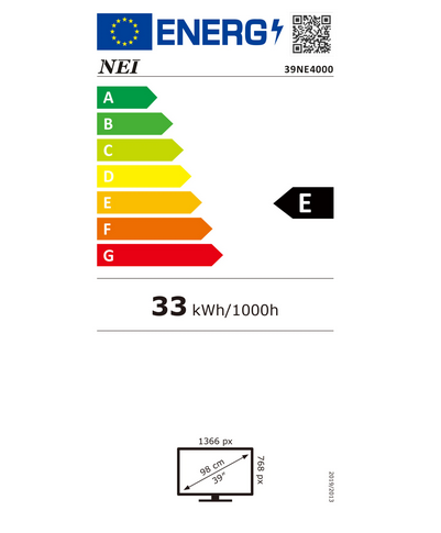 Televizor LED NEI 39NE4000, 98cm HD, Clasa E Super Pret [2]