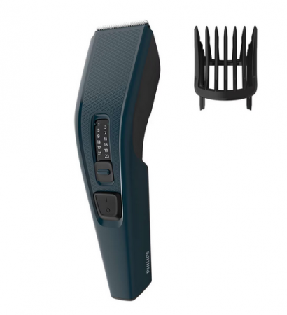 Aparat de tuns Philips Seria 3000 HC3505/15, 13 setari de lungime, utilizare cu fir, lame din otel inoxidabil, Albastru [1]