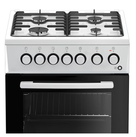 Aragaz Arctic ACM5611DTL, Mixt, 4 arzatoare gaz, Cuptor electric, Grill, Arzatoare cu eficienta ridicata, Timer, 50 cm, Alb [1]