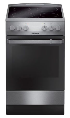 Electric - Aragaz electric Hansa FCCX580009, Vitroceramica, Grill, Clasa A